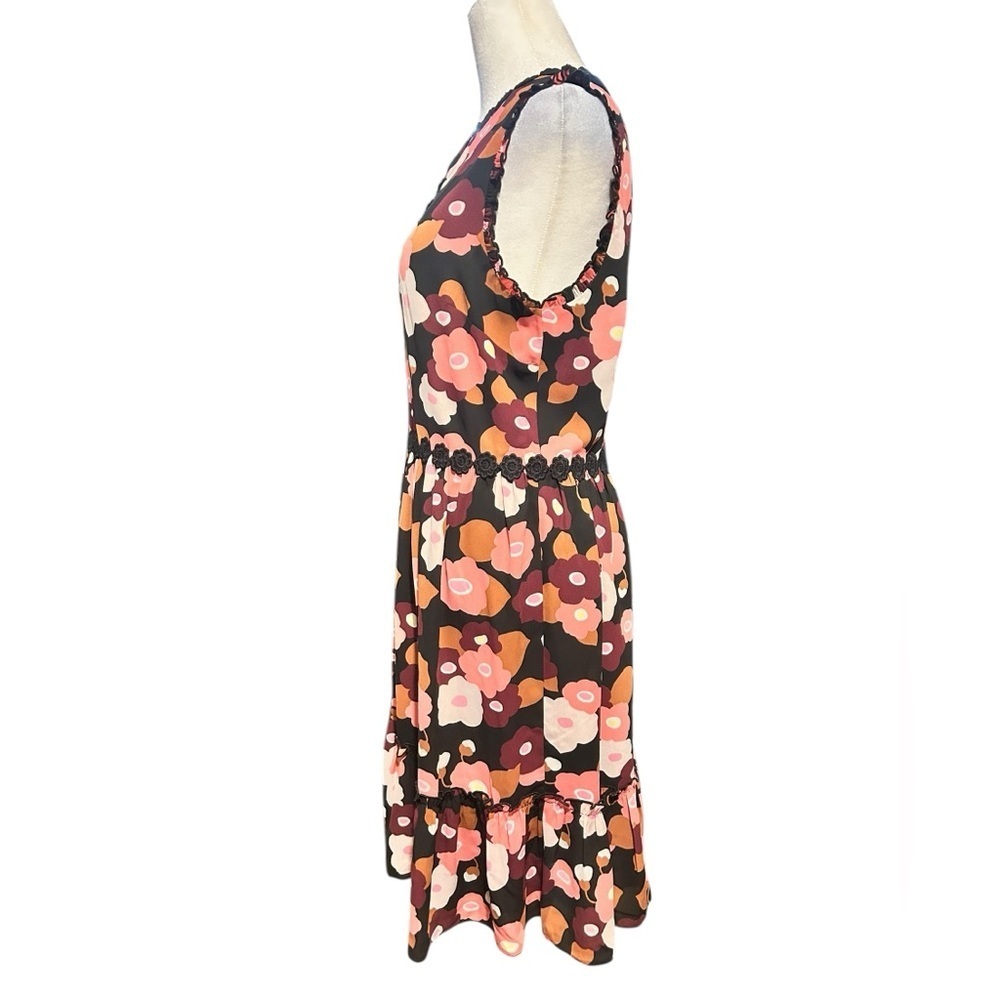 Kate Spade Blooming Floral Mini Dress Tiered Ruffles Sleeveless Size 8 NWOT - Picture 7 of 10